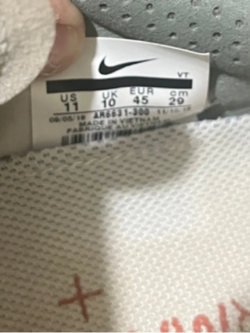 Nike Air Vapor Max  2019 Sneakers - White & Orange Accents